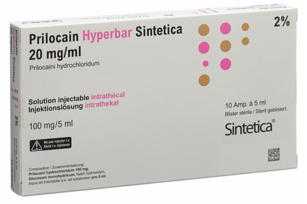 Prilocain Hyperbar Sintetica Inj Lös 100 mg/5ml in sterilen Blister Amp 10 Stk