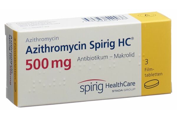 Azithromycin 500 mg qd