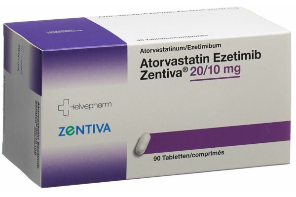 Atorvastatin Ezetimib Zentiva cpr 20 mg/10 mg 90 pce