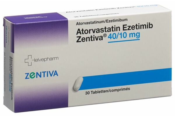 Atorvastatin Ezetimib Zentiva cpr 40 mg/10 mg 30 pce