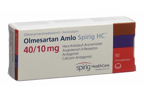 Olmésartan Amlo Spirig HC cpr pell 40 mg/10 mg 30 pce