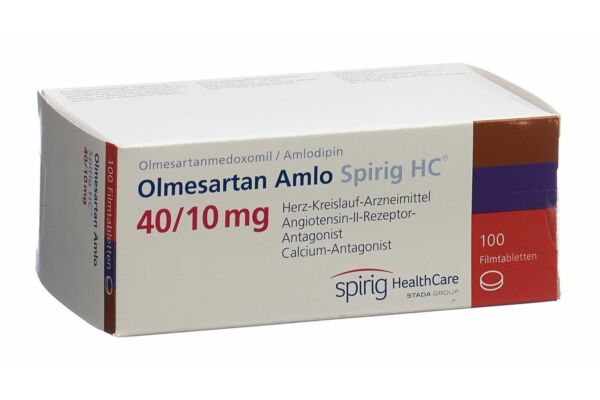 Olmésartan Amlo Spirig HC cpr pell 40 mg/10 mg 100 pce