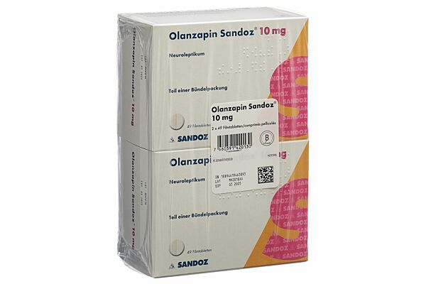 Olanzapine Sandoz cpr pell 10 mg 2 x 49 pce