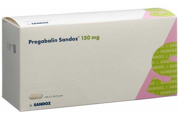 Prégabaline Sandoz caps 150 mg 3 x 56 pce