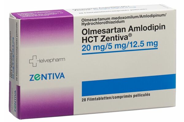 Olmesartan Amlodipin HCT Zentiva cpr pell 20/5/12.5 mg 28 pce