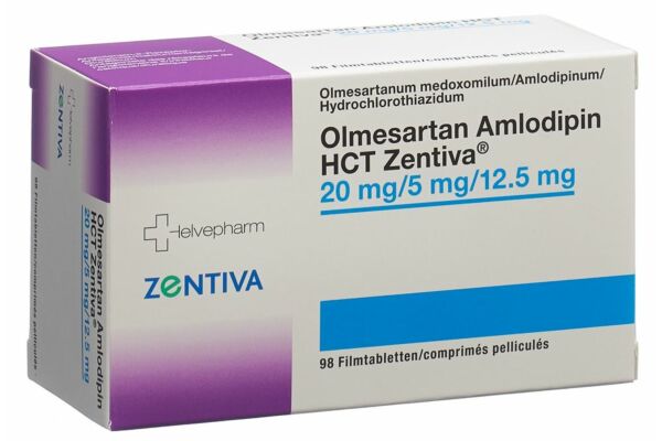 Olmesartan Amlodipin HCT Zentiva cpr pell 20/5/12.5 mg 98 pce