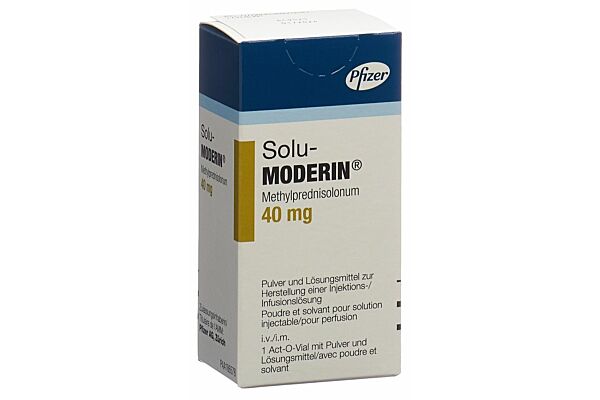 Solu-Moderin Trockensub 40 mg mit Solvens Act O Vial