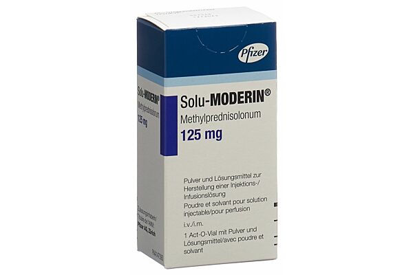 Solu-Moderin Trockensub 125 mg mit Solvens Act O Vial