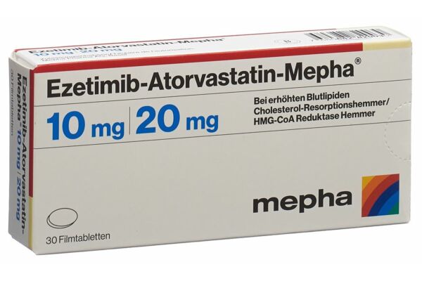 Ezetimib-Atorvastatin-Mepha Filmtabl 10mg/20mg 30 Stk