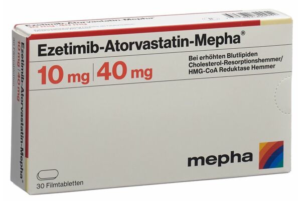 Ezetimib-Atorvastatin-Mepha cpr pell 10mg/40mg 30 pce