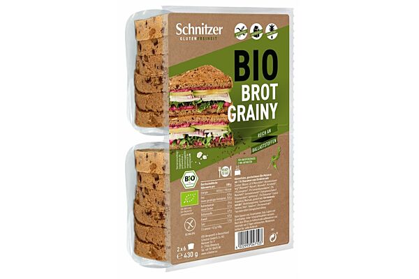 Schnitzer Bio bread'n toast grainy sach 430 g