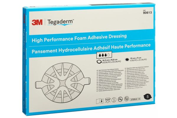 3M Tegaderm Foam HP Schaumkompresse 10x11cm adhesive 5 Stk