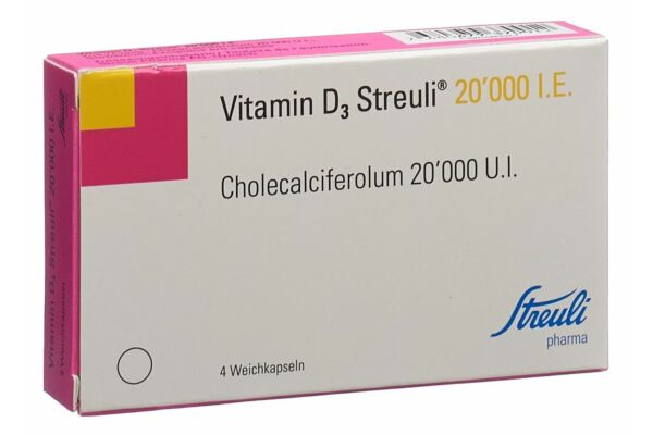 Vitamin D3 Streuli Weichkapseln 20000 IE 4 Stk