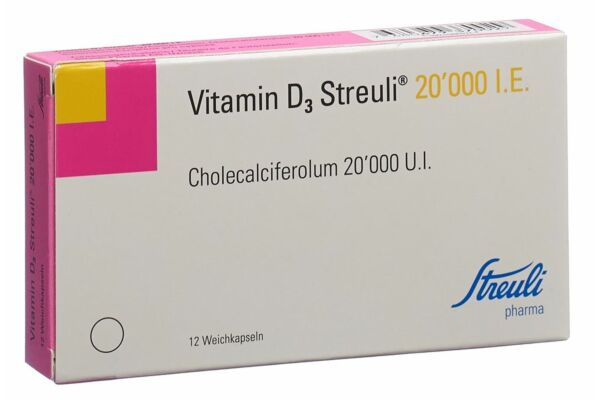 Vitamin D3 Streuli Weichkapseln 20000 IE 12 Stk