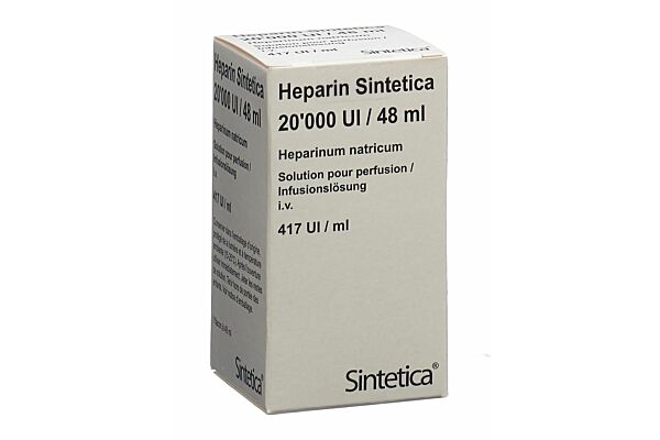 Heparin Sintetica Inf Lös 20000 IE/48ml Durchstf 48 ml