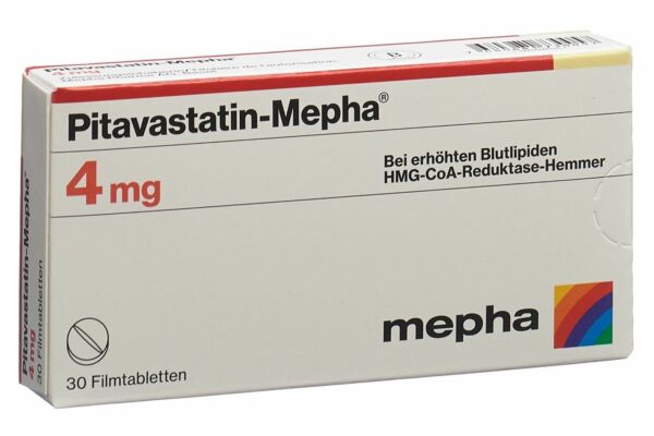 Pitavastatin-Mepha Filmtabl 4 mg 30 Stk