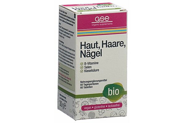 GSE Haut Haare Nägel Complex Tabl Bio Glas 60 Stk