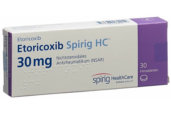 Etoricoxibe Spirig HC cpr pell 30 mg 30 pce