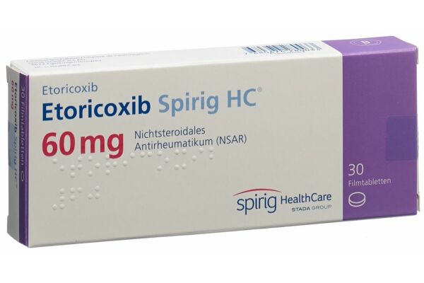 Etoricoxibe Spirig HC cpr pell 60 mg 30 pce