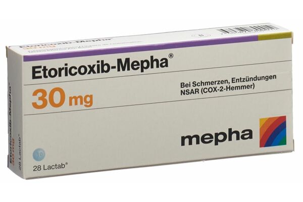 Etoricoxib-Mepha Lactab 30 mg 28 pce