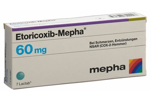 Etoricoxib-Mepha Lactab 60 mg 7 pce