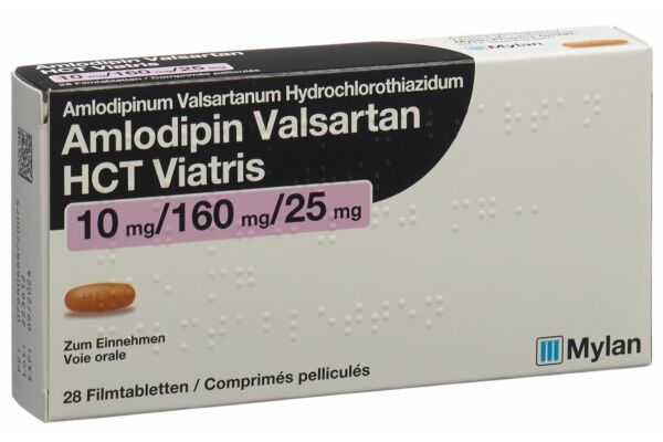 Amlodipin Valsartan HCT Viatris Filmtabl 10mg/160mg/25mg 28 Stk