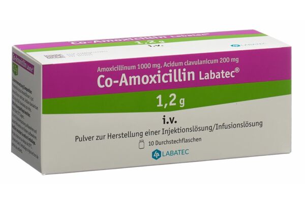 Co-Amoxicillin Labatec subst sèche 1.2 g flac 10 pce