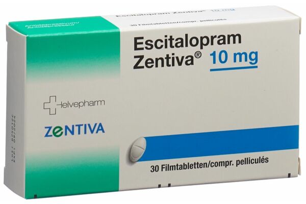 Escitalopram Zentiva Filmtabl 10 mg 30 Stk