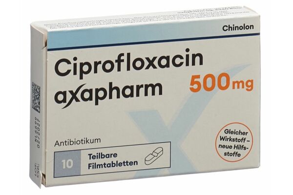 Ciprofloxacine axapharm cpr pell 500 mg 10 pce