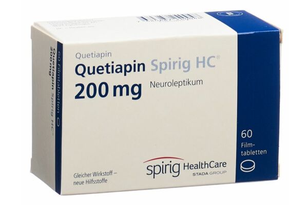 Quétiapine Spirig HC cpr pell 200 mg 60 pce