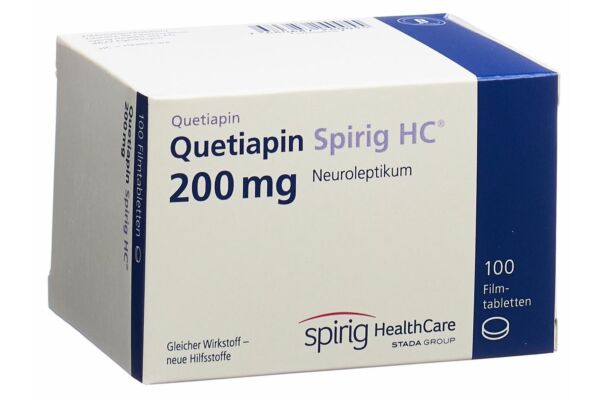 Quétiapine Spirig HC cpr pell 200 mg 100 pce