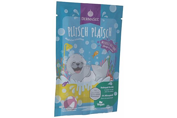 DermaSel Kinderschaumbad Plitsch Platsch deutsch französisch 2 Btl 15 ml