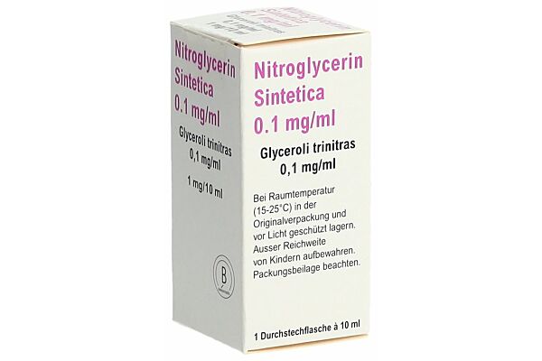 Nitroglycerin Sintetica Inf Lös 1 mg/10ml