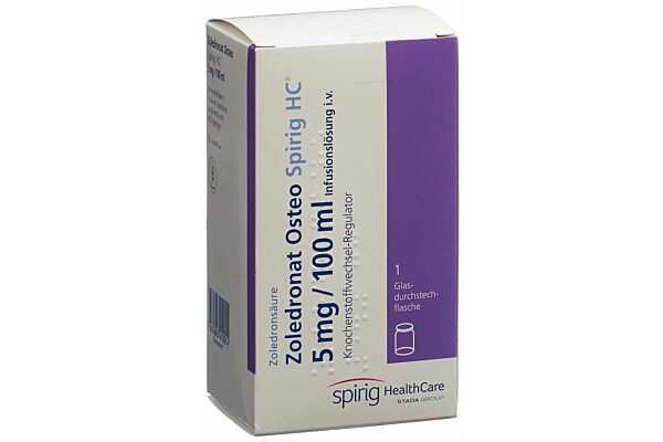 Zolédronate Osteo Spirig HC sol perf 5 mg/100ml flac