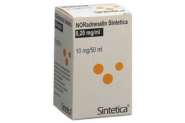 NORadrenalin Sintetica sol perf 10 mg/50ml vial