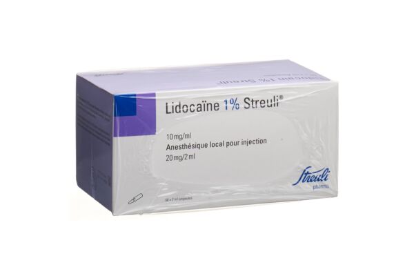 Lidocaïne Streuli 1% sol inj 20 mg/2ml (ampoules) 50 amp 2 ml