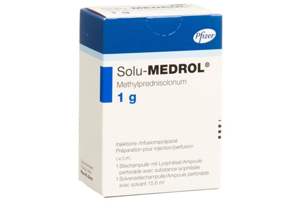 Solu-Medrol Trockensub 1 g mit Solvens Durchstf