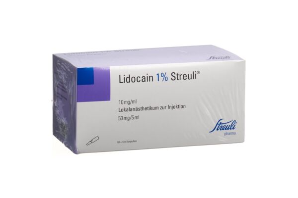 Lidocaïne Streuli 1% sol inj 50 mg/5ml (ampoules) 50 amp 5 ml