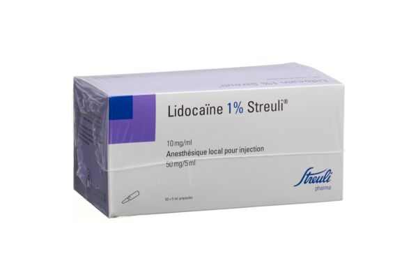 Lidocain Streuli 1% Inj Lös 50 mg/5ml (Ampullen) 50 Amp 5 ml