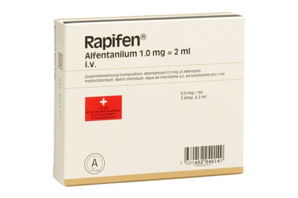 Rapifen sol inj 1 mg/2ml 5 amp 2 ml