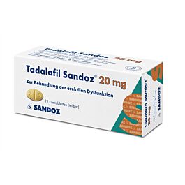 Ordinare online Tadalafil Sandoz Filmtabl 20 mg 24 Stk su ricetta